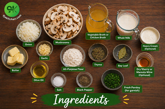 garlic mushroom soup recipe