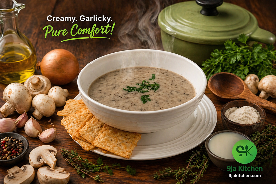 Garlic Creamy Mushroom Soup
