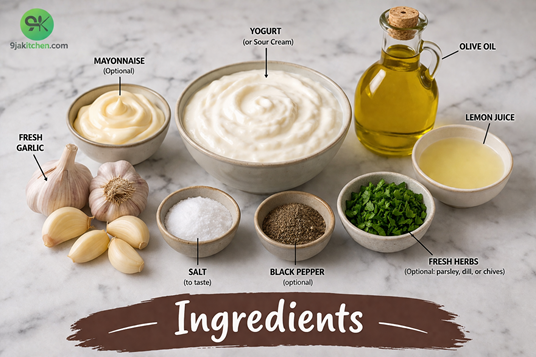 garlic dip recipe