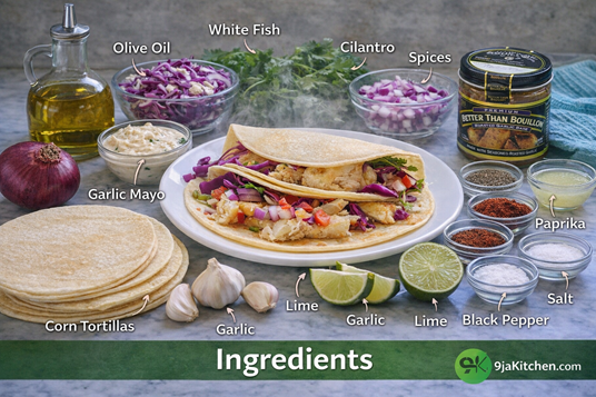 How To Make Garlic Fish Tacos – An Irresistible Homemade Recipe🐟🌮 2 easy Garlic Fish Tacos