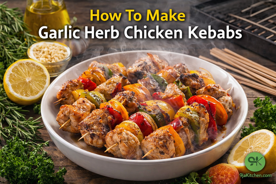 Garlic Herb Chicken Kebabs