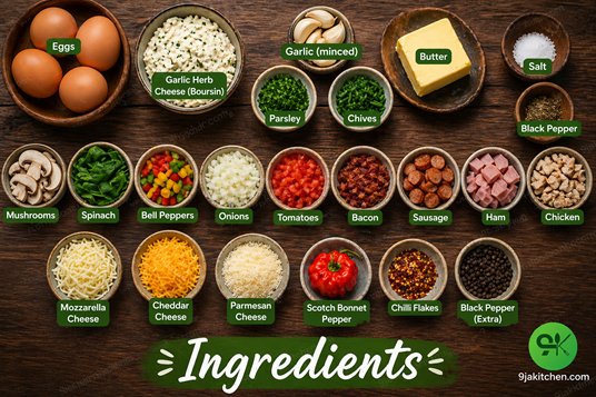 easy garlic omelette recipe