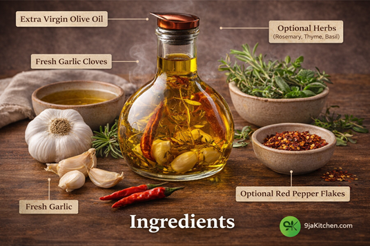 garlic infused olive oil recipe