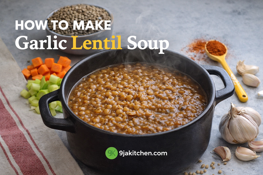 Garlic Lentil Soup