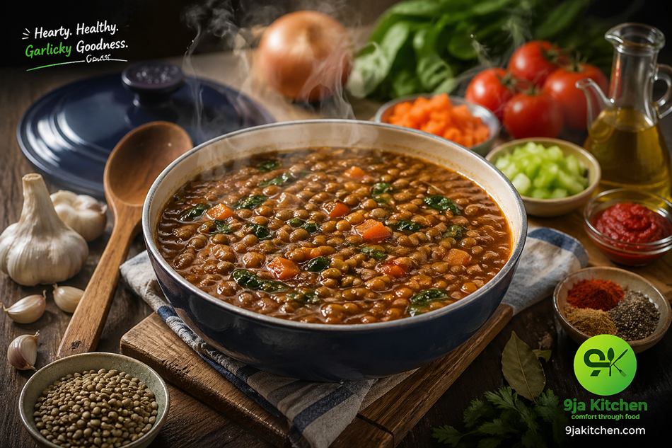 Garlic Lentil Stew