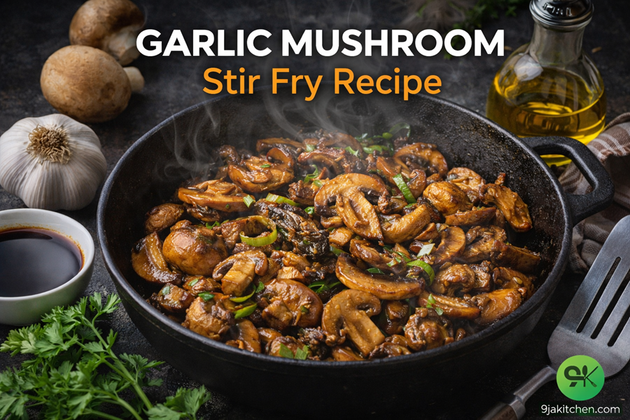 Garlic mushroom stir-fry
