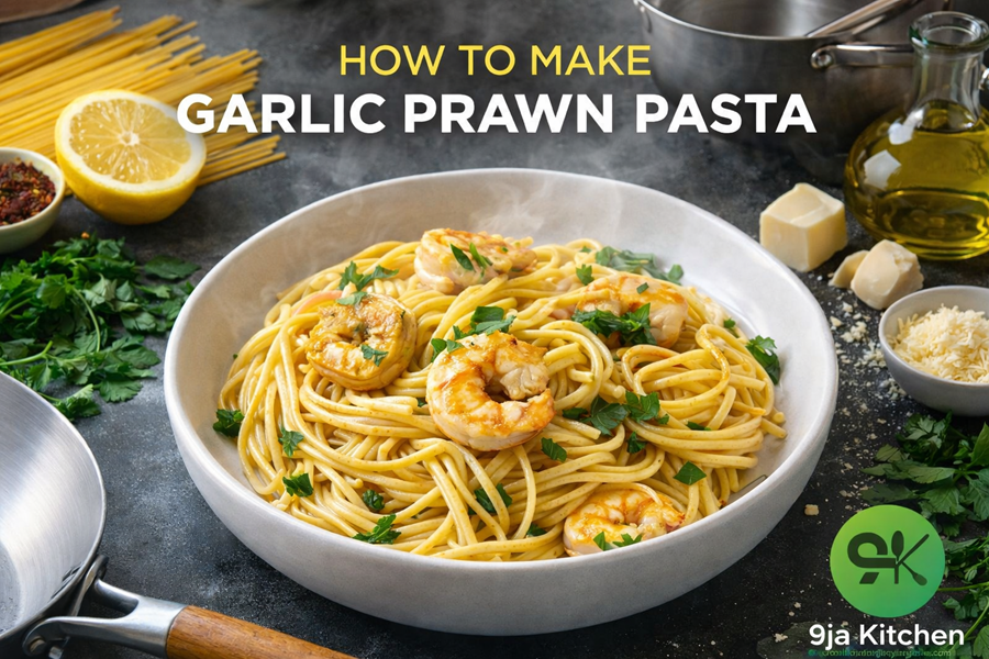 Garlic Prawn Pasta