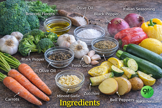 How To Make Garlic Roasted Vegetables – Delicious Easy Oven Recipe🧄✨ 2 garlic roasted vegetables recipe