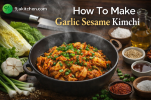 How To Make Garlic Sesame Kimchi – The Powerful Flavor-Packed Korean Fermented Delight🧄🔥