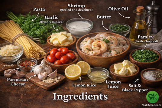 easy garlic shrimp pasta