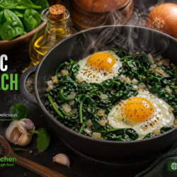 Garlic Spinach Eggs