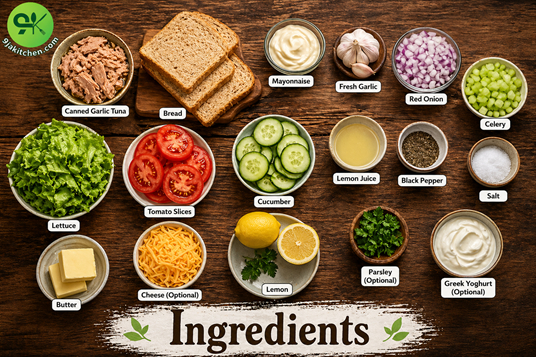 easy Garlic Tuna Sandwich recipe