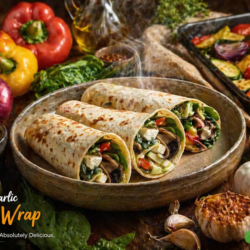 Roasted Garlic Veggie Wrap