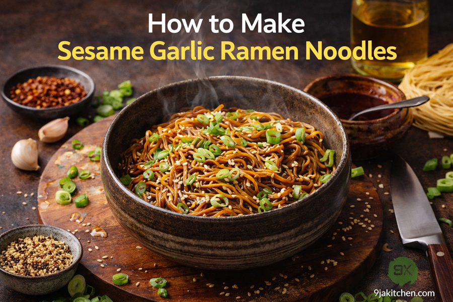 Sesame Garlic Ramen Noodles