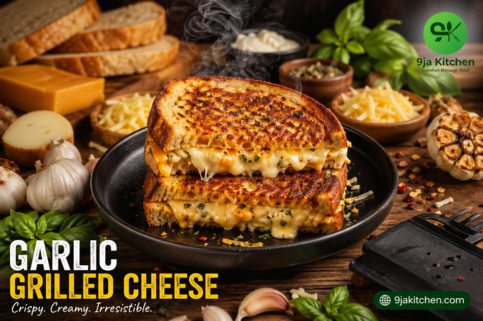 Garlic Bread Grilled Cheese