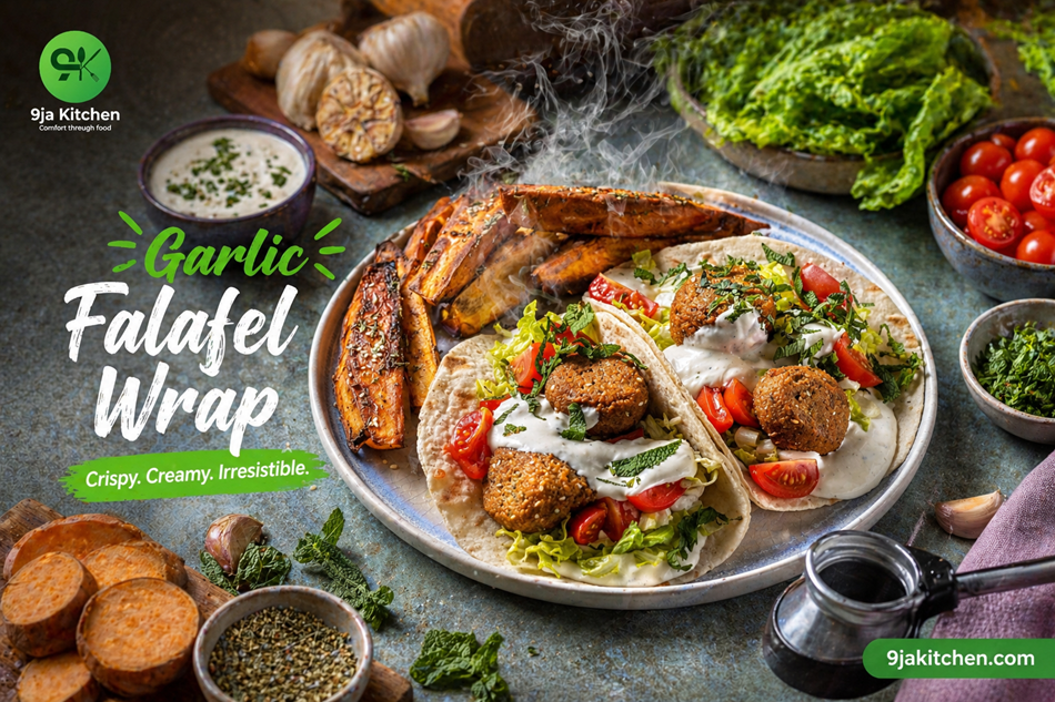 Garlic Falafel Wrap