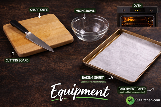 Kitchen equipment with Parchment Paper