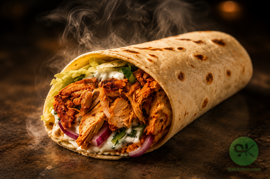 How to Make Buffalo Chicken Shawarma: A Spicy Tangy Delight 🌯🔥✨ 4 creamy chicken shawarma