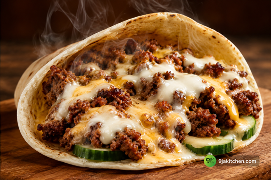 Cheesy Beef Shawarma