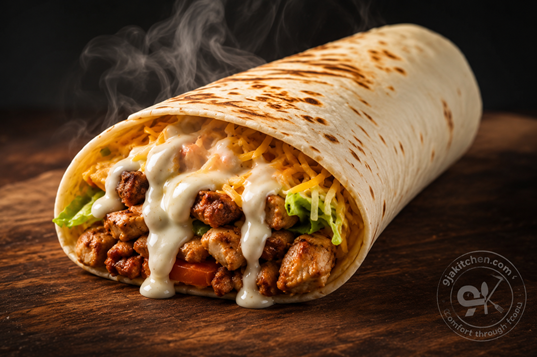 cheesy chicken wrap