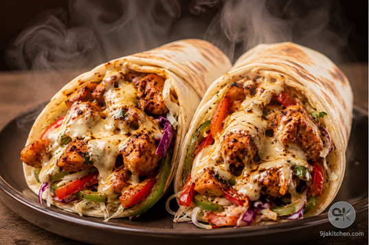 vegetable shawarma wrap
