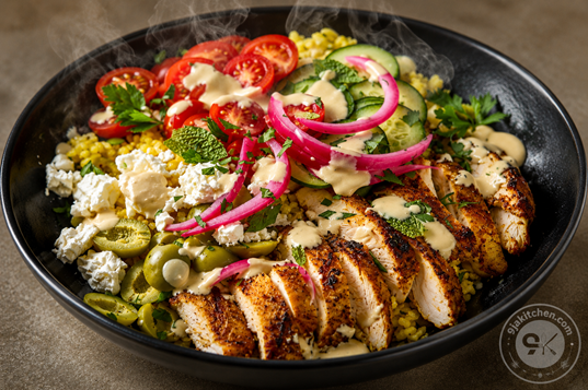How to Make Chicken Shawarma Bowl: A Healthy Flavourful Delight🌯🔥🥗 4 chicken shawarma meal prep