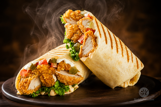 How to Make Crispy Chicken Shawarma: A Crunchy Irresistible Delight🌯✨🔥 4 crispy shawarma wrap