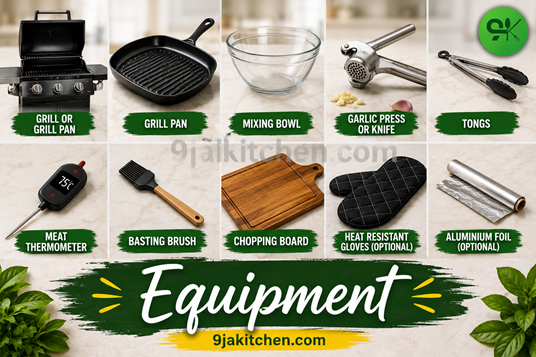 Equipment with grill tools