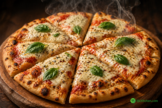 homemade Garlic Naan Pizza