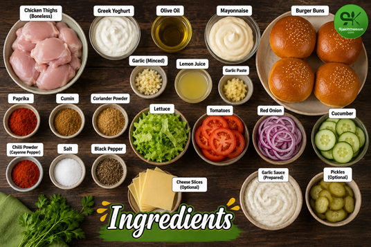 How to Make Chicken Shawarma Burger: A Juicy Cheesy Delight 🍔🌯🔥 2 spicy chicken burger
