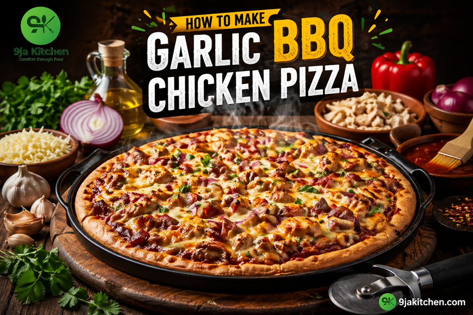 Garlic BBQ Chicken Pizza