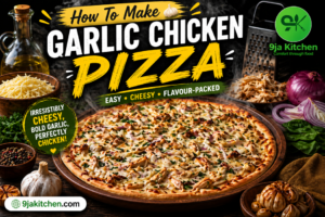 How to Make Garlic Chicken Pizza: Crispy & Delicious Perfection🍕🧄🍗