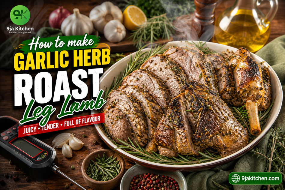 Garlic Herb Roast Leg Lamb