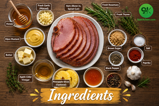 garlic glazed ham