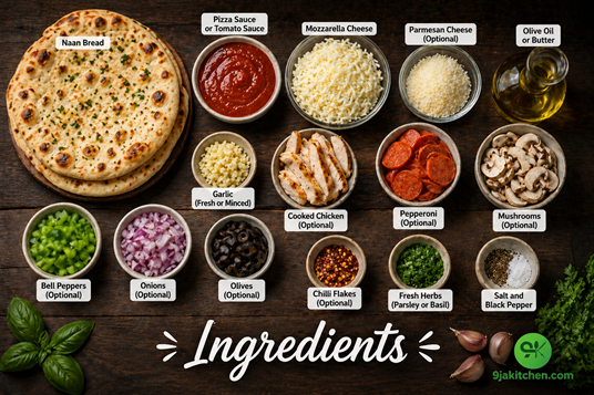 easy Garlic Naan Pizza recipe