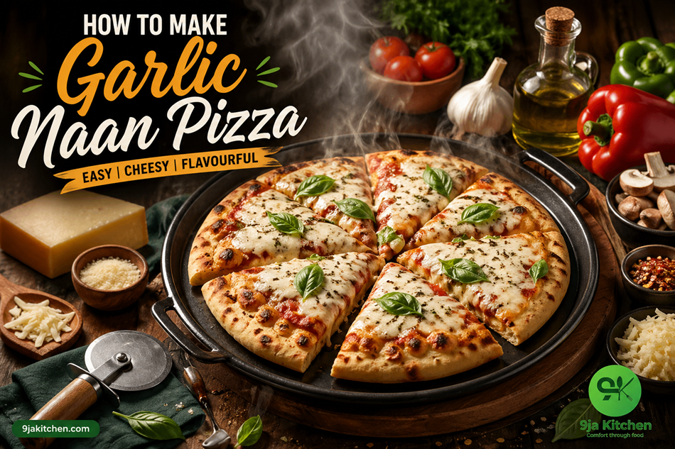 Garlic Naan Pizza