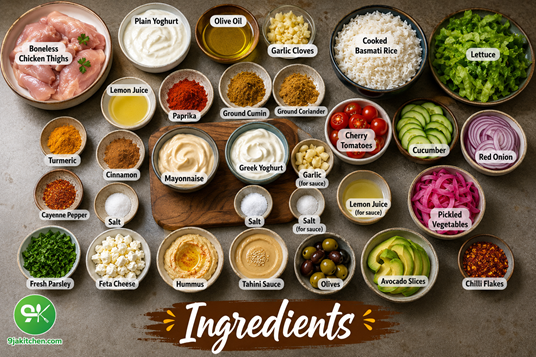 How to Make Chicken Shawarma Bowl: A Healthy Flavourful Delight🌯🔥🥗 2 Middle Eastern chicken bowl