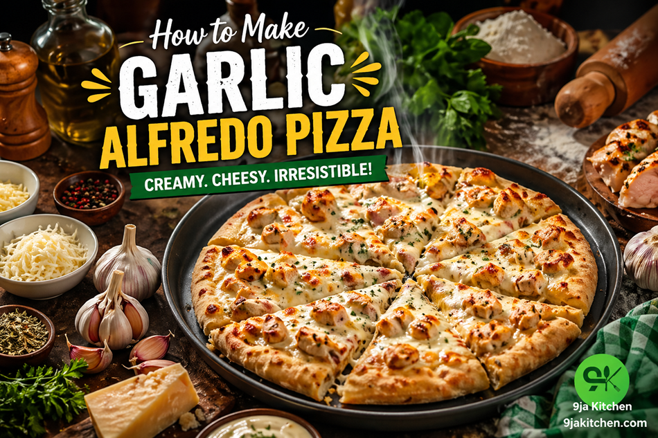 Garlic Alfredo Pizza