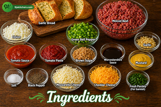 cheesy sloppy joe garlic bread