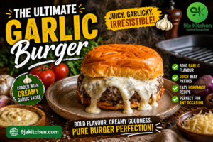 How to Make Garlic Burger: Delicious Homemade with Garlic Sauce🧄🍔
