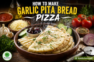 How to Make Garlic Pita Bread Pizza: Easy Homemade Delight🍕🧄