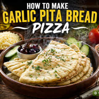 Garlic Pita Bread Pizza