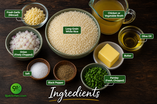 easy garlic rice pilaf recipe