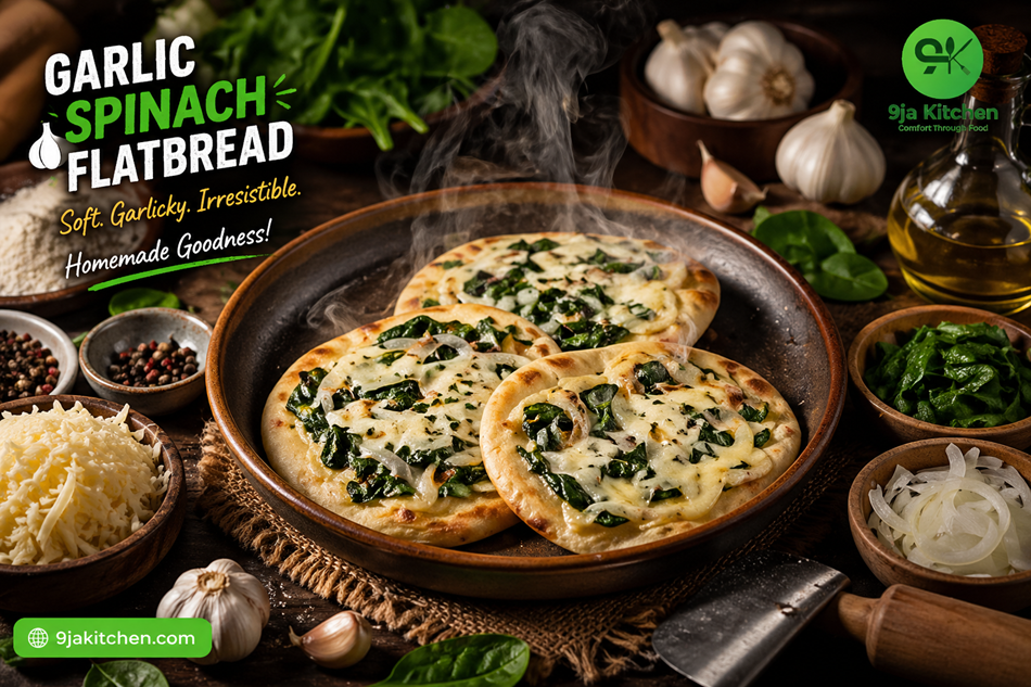 Garlic Spinach Flatbread