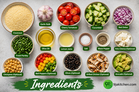 How to Make Roasted Garlic Couscous Salad: Fresh Flavourful Delight🧄🍛 2 couscous salad recipe