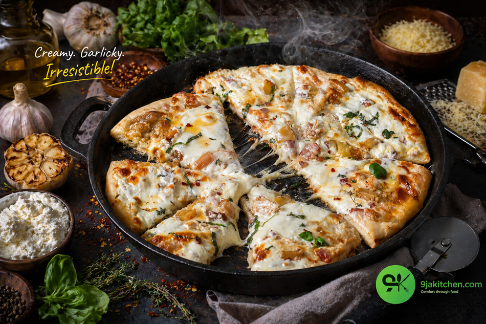 Roasted Garlic White Pizza