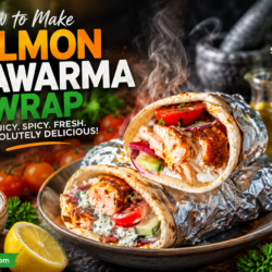 Salmon Shawarma Wrap