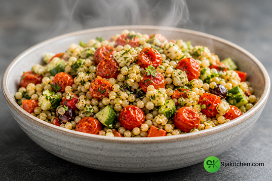 How to Make Roasted Garlic Couscous Salad: Fresh Flavourful Delight🧄🍛 4 roasted garlic salad