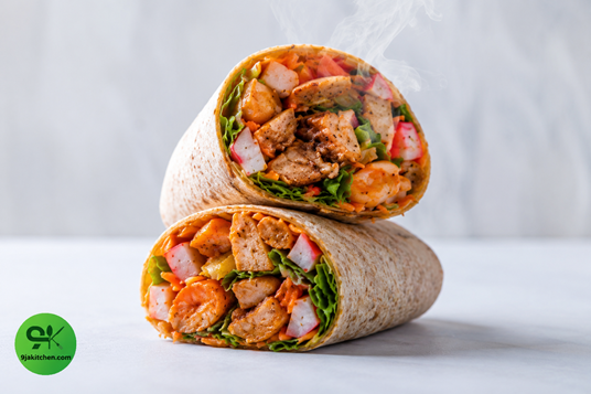 Nigerian Seafood Mix Shawarma