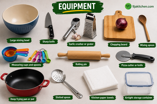 how to make Garlic Chin Chin Equipment